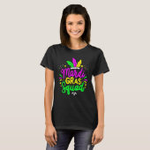 Mardi Gras Squad Funny Festival Parade Party Costu T-shirt (Voorkant volledig)
