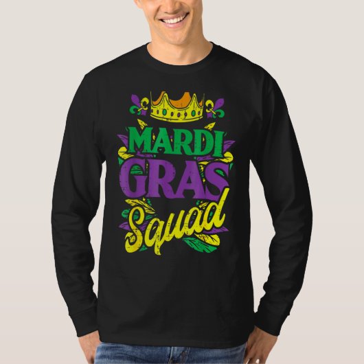 Mardi Gras Squad Funny Matching Carnival Parade Pa T-shirt (Voorkant)