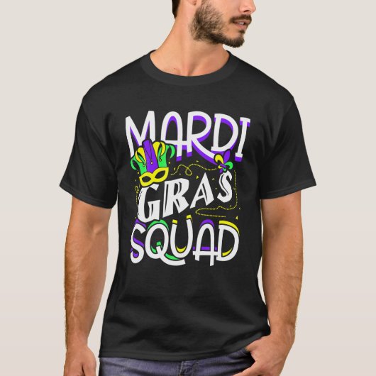 Mardi Gras Squad Funny T-shirt (Voorkant)