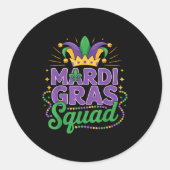 Mardi Gras Squad Matching Group Cruise Crew Party  Ronde Sticker (Voorkant)