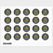 Mardi Gras Squad Matching Ronde Sticker (Vel)