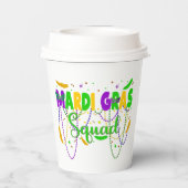 Mardi Gras Squad NOLA New Orleans Parade Papieren Bekers (Achterkant)