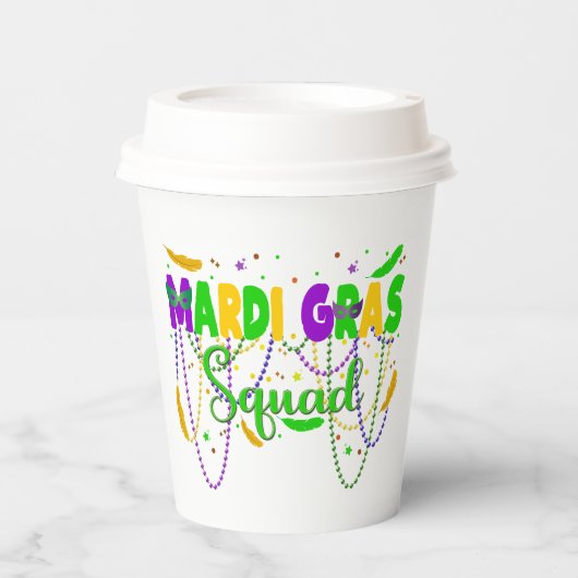 Mardi Gras Squad NOLA New Orleans Parade Papieren Bekers (Voorkant)