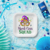 Mardi Gras Squad Papieren Bordje (Feest)