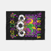 Mardi Gras Squad Soccer Equipment Player Team Funn Fleece Deken (Voorkant (Horizontaal))