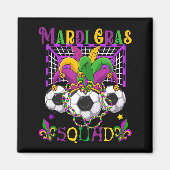 Mardi Gras Squad Soccer Equipment Player Team Funn Magneet (Voorkant)
