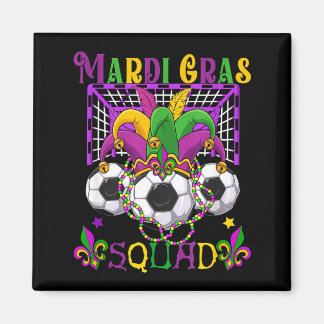 Mardi Gras Squad Soccer Equipment Player Team Funn Magneet