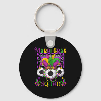 Mardi Gras Squad Soccer Equipment Player Team Funn Sleutelhanger
