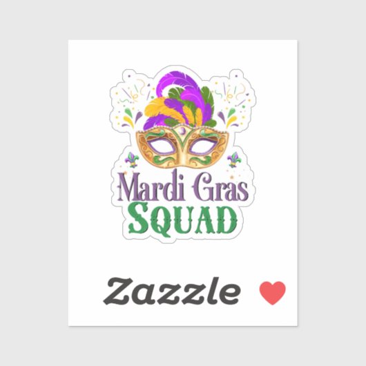 Mardi Gras Squad Sticker (Vel)