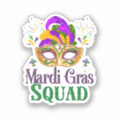 Mardi Gras Squad Sticker (Voorkant)