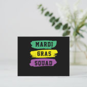 Mardi Gras Squad Street Party Carnival Gift Briefkaart (Staand voorkant)