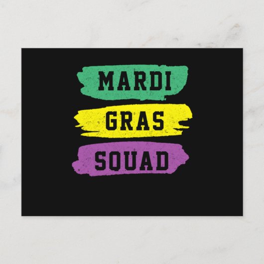 Mardi Gras Squad Street Party Carnival Gift Briefkaart (Voorkant)