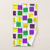 Mardi Gras Squares en contouren Bad Handdoek (Handdoek)