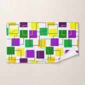 Mardi Gras Squares en contouren Bad Handdoek (Handdoek)