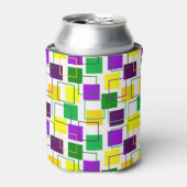 Mardi Gras Squares en contouren Blikjeskoeler (Blikje Voorkant)