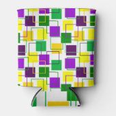Mardi Gras Squares en contouren Blikjeskoeler (Voorkant)