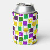 Mardi Gras Squares en contouren Blikjeskoeler (Blikje Achterkant)