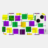 Mardi Gras Squares en contouren Case-Mate iPhone Case (Achterkant (horizontaal))