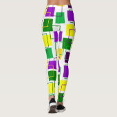 Mardi Gras Squares en contouren Leggings (Achterkant)