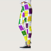 Mardi Gras Squares en contouren Leggings (Links)