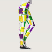 Mardi Gras Squares en contouren Leggings (Rechts)