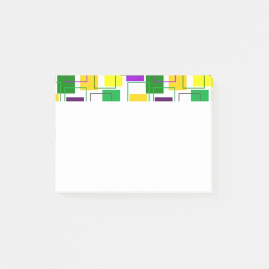 Mardi Gras Squares en contouren Post-it® Notes (Voorkant)