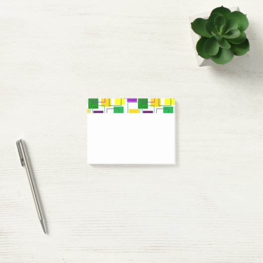 Mardi Gras Squares en contouren Post-it® Notes (Kantoor)