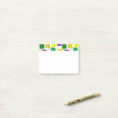Mardi Gras Squares en contouren Post-it® Notes (Op bureau)