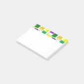 Mardi Gras Squares en contouren Post-it® Notes (Schuin)