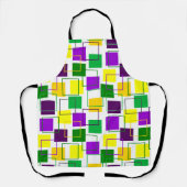 Mardi Gras Squares en contouren Schort (Voorkant)