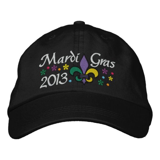 Mardi Gras - SRF Geborduurde Pet (Voorkant)