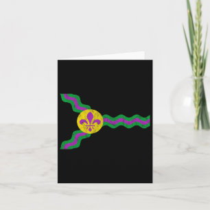 Mardi Gras St. Louis Vlag Soulard verontrust Kaart