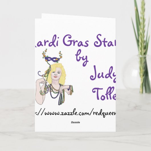 Mardi Gras Star Kaart (Achterkant)