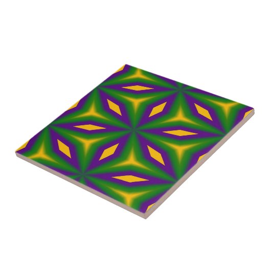 Mardi Gras Star Tegeltje (Zijkant)