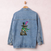 Mardi Gras Steampunk Party Dierlijke Alligator Denim Jacket (Hangar)