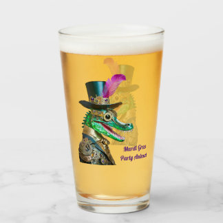 Mardi Gras Steampunk Party Dierlijke Alligator Glas