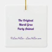 Mardi Gras Steampunk Party Dierlijke Alligator Keramisch Ornament (Achterkant)