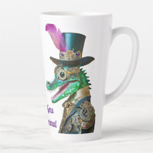 Mardi Gras Steampunk Party Dierlijke Alligator Latte Mok