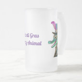 Mardi Gras Steampunk Party Dierlijke Alligator Matglas Bierpul (Voorkant rechts)