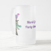 Mardi Gras Steampunk Party Dierlijke Alligator Matglas Bierpul (Voorkant links)