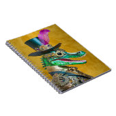 Mardi Gras Steampunk Party Dierlijke Alligator Notitieboek (Rechterzijde)