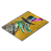 Mardi Gras Steampunk Party Dierlijke Alligator Notitieboek (Linkerzijde)