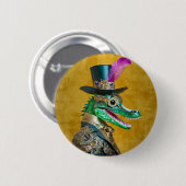 Mardi Gras Steampunk Party Dierlijke Alligator Ronde Button 5,7 Cm (Voorkant /achterkant)