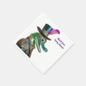 Mardi Gras Steampunk Party Dierlijke Alligator Servet (Hoek)