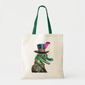 Mardi Gras Steampunk Party Dierlijke Alligator Tote Bag (Voorkant)