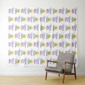 Mardi Gras | Step en Repeat foto-achtergrond Wandkleed (In Situ (horizontaal))