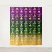 Mardi Gras | Step en Repeat-foto-achtergrond Wandkleed (Voorkant)