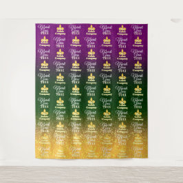 Mardi Gras | Step en Repeat-foto-achtergrond Wandkleed