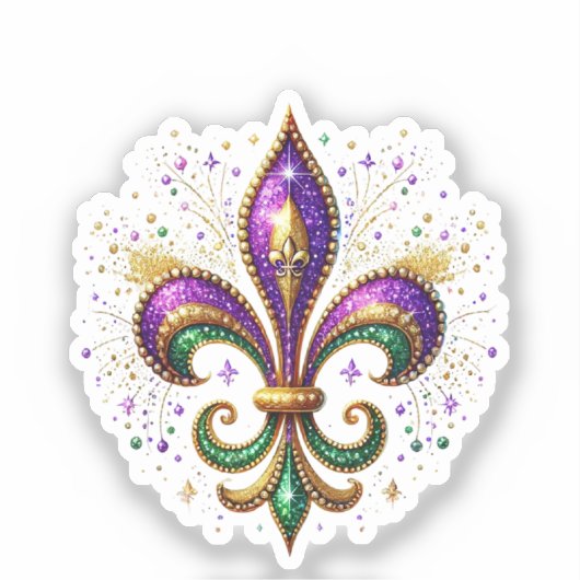Mardi Gras Sticker (Voorkant)