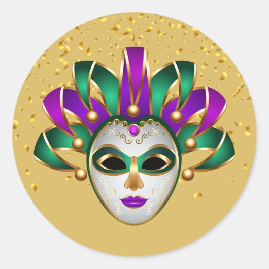 Mardi Gras Sticker (Voorkant)